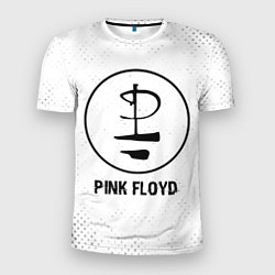 Мужская спорт-футболка Pink Floyd glitch на светлом фоне