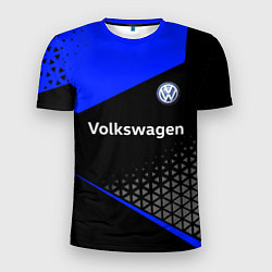 Мужская спорт-футболка Фольцваген - blue uniform