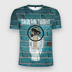 Мужская спорт-футболка Skibidi toilet Graffiti