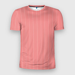 Мужская спорт-футболка Благородный розовый полосатый