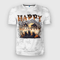 Мужская спорт-футболка С котиками на хэллоуин