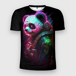 Футболка спортивная мужская Cyberpunk panda, цвет: 3D-принт