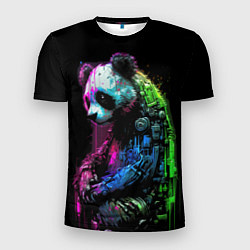 Мужская спорт-футболка Панда в краске