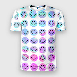 Футболка спортивная мужская Smiley holographic, цвет: 3D-принт
