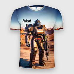 Футболка спортивная мужская Robot Fallout, цвет: 3D-принт
