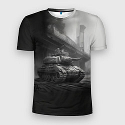 Мужская спорт-футболка Мощный танк