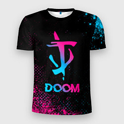 Мужская спорт-футболка Doom - neon gradient
