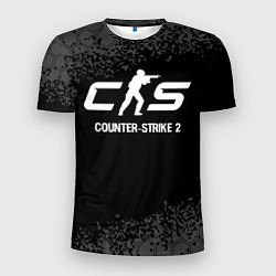 Мужская спорт-футболка Counter-Strike 2 glitch на темном фоне