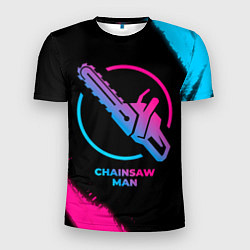 Мужская спорт-футболка Chainsaw Man - neon gradient