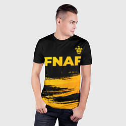 Футболка спортивная мужская FNAF - gold gradient: символ сверху, цвет: 3D-принт — фото 2
