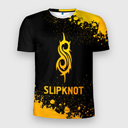 Мужская спорт-футболка Slipknot - gold gradient