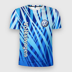 Футболка спортивная мужская Volkswagen - синий камуфляж, цвет: 3D-принт