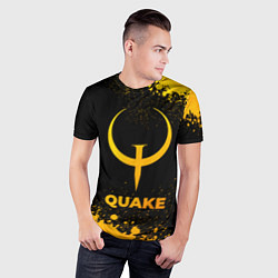 Футболка спортивная мужская Quake - gold gradient, цвет: 3D-принт — фото 2