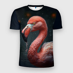 Мужская спорт-футболка Фламинго с каплями воды