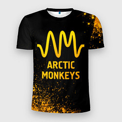 Мужская спорт-футболка Arctic Monkeys - gold gradient