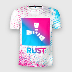 Мужская спорт-футболка Rust neon gradient style