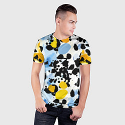 Футболка спортивная мужская Красочный абстрактный паттерн - поп-арт, цвет: 3D-принт — фото 2