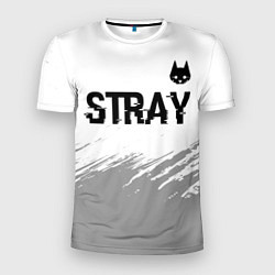 Мужская спорт-футболка Stray glitch на светлом фоне посередине