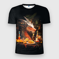 Футболка спортивная мужская Дракон - 2024 год, цвет: 3D-принт