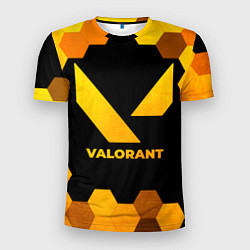 Мужская спорт-футболка Valorant - gold gradient