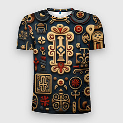 Футболка спортивная мужская Абстрактный паттерн в славянском стиле, цвет: 3D-принт
