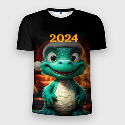 Мужская спорт-футболка Зеленый дракон 2024