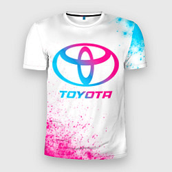 Футболка спортивная мужская Toyota neon gradient style, цвет: 3D-принт