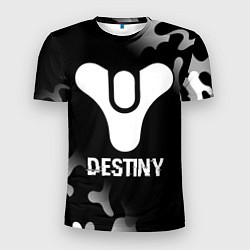 Мужская спорт-футболка Destiny glitch на темном фоне