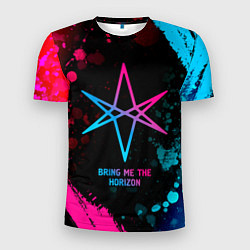 Мужская спорт-футболка Bring Me the Horizon - neon gradient