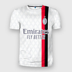 Мужская спорт-футболка ФК Милан форма 23-24 гостевая