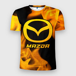 Футболка спортивная мужская Mazda - gold gradient, цвет: 3D-принт