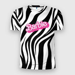 Мужская спорт-футболка Ретро Барби - паттерн полосок зебры
