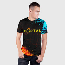 Футболка спортивная мужская Portal x Half life, цвет: 3D-принт — фото 2