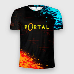 Мужская спорт-футболка Portal x Half life