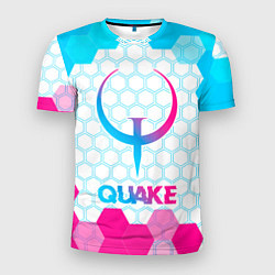 Мужская спорт-футболка Quake neon gradient style