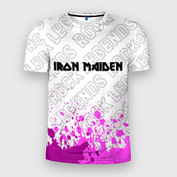 Мужская спорт-футболка Iron Maiden rock legends посередине