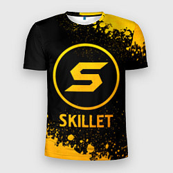 Футболка спортивная мужская Skillet - gold gradient, цвет: 3D-принт