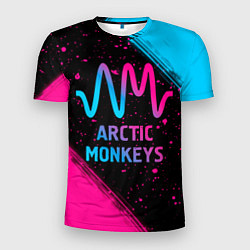 Мужская спорт-футболка Arctic Monkeys - neon gradient