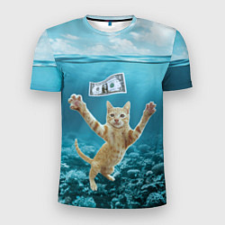 Футболка спортивная мужская Nirvana Cat, цвет: 3D-принт