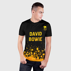 Футболка спортивная мужская David Bowie - gold gradient посередине, цвет: 3D-принт — фото 2
