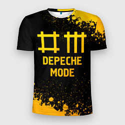 Мужская спорт-футболка Depeche Mode - gold gradient