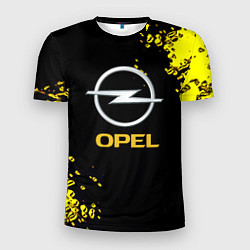 Футболка спортивная мужская Opel желтые краски, цвет: 3D-принт