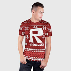Футболка спортивная мужская Roblox christmas sweater, цвет: 3D-принт — фото 2