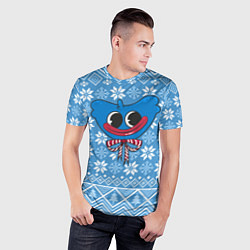 Футболка спортивная мужская Huggy Wuggy christmas sweater, цвет: 3D-принт — фото 2