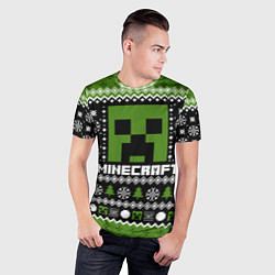 Футболка спортивная мужская Minecraft christmas sweater, цвет: 3D-принт — фото 2