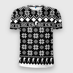 Футболка спортивная мужская CS GO christmas sweater, цвет: 3D-принт