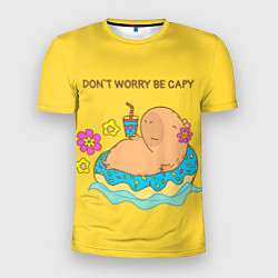 Мужская спорт-футболка Капибара dont worry be capy