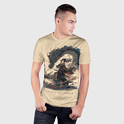 Футболка спортивная мужская Дракон и меч, цвет: 3D-принт — фото 2