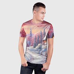 Футболка спортивная мужская Волшебное сияние новогодних огней, цвет: 3D-принт — фото 2