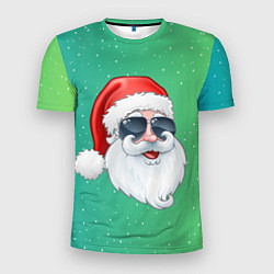 Футболка спортивная мужская Дед Мороз в очках, цвет: 3D-принт